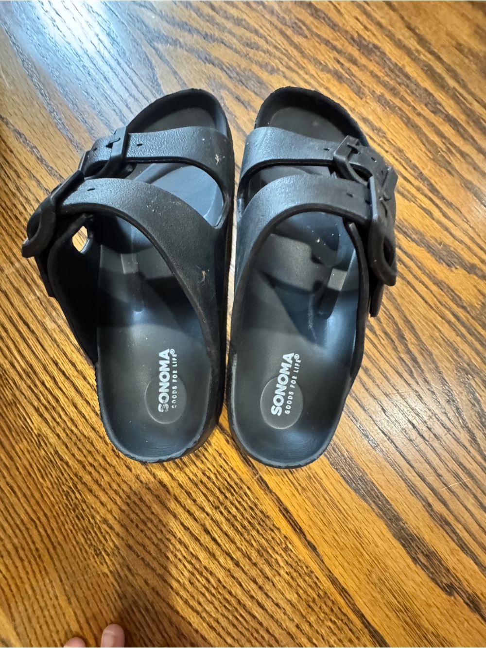 SONOMA Men's Black Dual-Buckle Slide Sandal